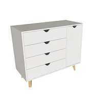 Solid Wood 4-Drawer Combo Dresser – Versatile Storage