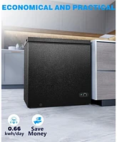 Zafro 7.0 Cu.Ft Chest Freezer with Removable Basket and Bottom Defrost Water Drain Freestanding Top Open Door, Deep Freezer, Mini Adjusta