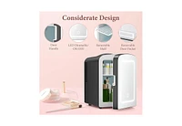 Zafro Mini Fridge with Led Mirror, Makeup