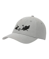 Disney Men's Lion King Simba Timon & Pumba Silhouettes Gray Unstructured Baseball Cap