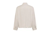 Olsen Women's Funnel Neck Linen Blend Jacket