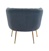 Velvet Tufted Club Chair for Luxurious Living Room or Lounge Seating