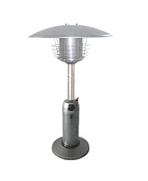 11000 Btu Silver Steel Propane Cylindrical Pole Tabletop Patio Heater