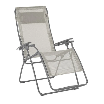 Reclining Steel Zero Gravity Chair with Cushion for Patio and Lawn