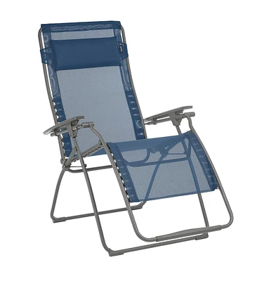 Reclining Steel Zero Gravity Chair with Cushion for Patio and Lawn