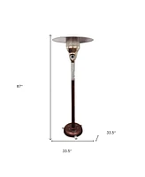 Freestanding 41000 Btu Natural Gas Patio Heater with Steel Construction