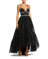 Mac Duggal Women's Pearl Beaded High Low Gown