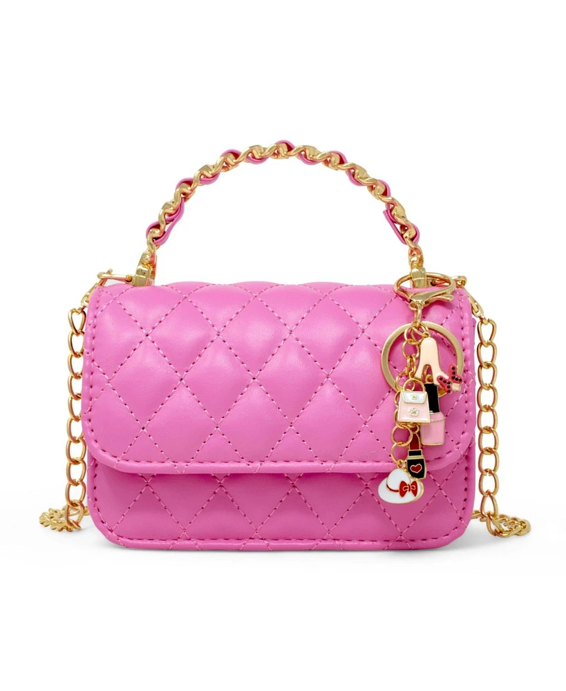 Tiny Treats + Zomi Gems Girls Classic Link Chain Top Handle Handbag, Hot Pink