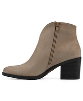 White Mountain Women's Tattles Western Block Heel Booties