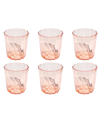 TarHong Simple Scallop Goblet Glasses, Set of 6