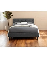Polyester Blend Upholstered Bed Frame – Sturdy Manufactured Wood Design