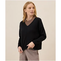 Pact Women's Organic Cotton Classic Fine Knit Relaxed Sweater