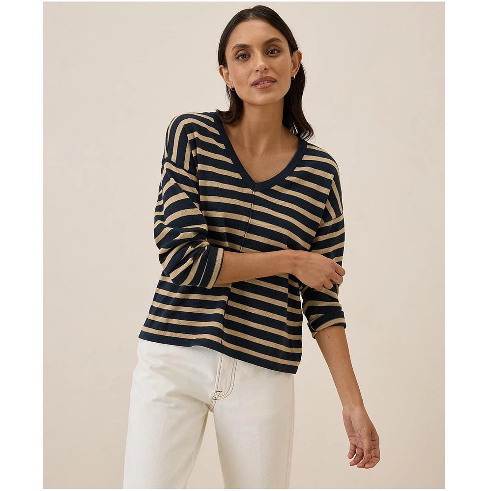 Pact Women's Organic Cotton Classic Fine Knit Relaxed Sweater