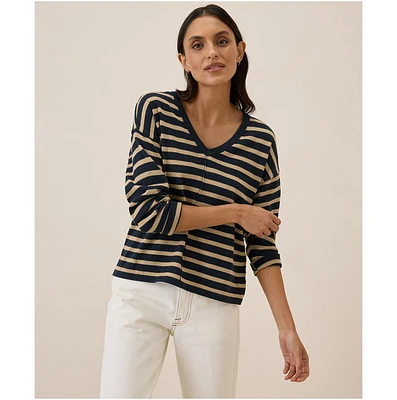 Pact Women's Organic Cotton Classic Fine Knit Relaxed Sweater