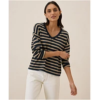Pact Women's Organic Cotton Classic Fine Knit Relaxed Sweater