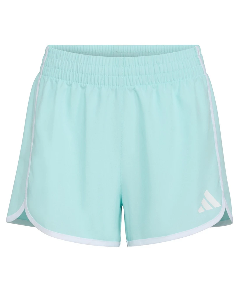 adidas Big Girls Elastic-Waistband Woven Shorts With Binding