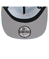 New Era Men's Aqua Miami Dolphins Adventure Pattern Golfer Snapback Hat