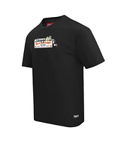 Freeze Max Men's Black Peanuts Snoopy's Slice Shop T-Shirt