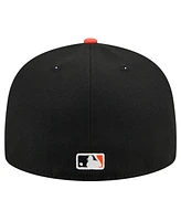New Era Men's Black Detroit Tigers Shadow Stitch 59FIFTY Hat