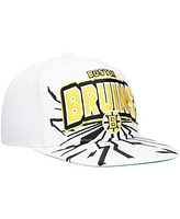 Mitchell & Ness Big Boys and Girls White Boston Bruins After Shock Snapback Hat