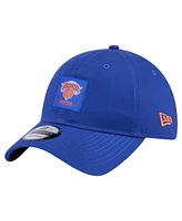 New Era Men's New York Knicks New Era Blue Victory Grove Patch 9TWENTY Adjustable Hat