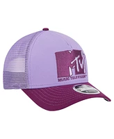 New Era Men's Purple Mtv Tonal 9FORTY Adjustable Trucker Hat