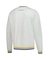 Barstool Golf Men's Heather Gray The Players Striped Pullover Sweatshirt