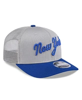New Era Men's Gray/Royal New York Mets 2025 Batting Practice 9SEVENTY Stretch snap Trucker Hat