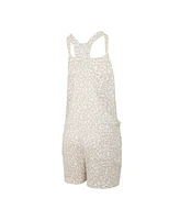 Concepts Sport Women's Cream Cincinnati Reds Montana Hacci Knit Overalls Romper