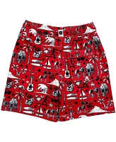 Wes & Willy Big Boys and Girls Red Georgia Bulldogs Luau Swim Trunks