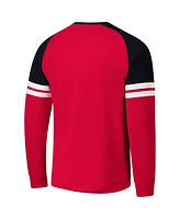 Mitchell & Ness Men's Red Chicago Blackhawks Thermal Henley Long Sleeve T-Shirt