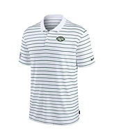 Nike Men's White New York Jets Sideline Lock Up Victory Performance Polo Shirt