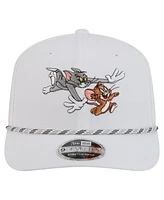 New Era Men's White Tom and Jerry Rope 9SEVENTY Stretch-Snap Adjustable Hat