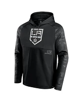 Fanatics Men's Black Los Angeles Kings Shade Defender Raglan Pullover Hoodie