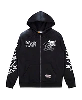 Freeze Max Men's Black Looney Tunes Tweety Bones Hoodie Full-Zip Sweatshirt