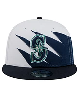 New Era Men's Navy/White Seattle Mariners Jagged 9FIFTY Snapback Hat