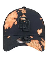 New Era Men's Black San Diego Padres Bleached A-Frame 9FORTY Adjustable Hat