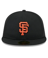 New Era Men's Black San Francisco Giants 2025 Jackie Robinson Day Retro crown 59FIFTY Unstructured Hat