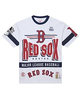 Mitchell & Ness Men's White Boston Red Sox Cooperstown Collection Team Origins Premium T-Shirt