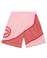 Mitchell & Ness Men's Red Atlanta Hawks 1986-87 Hardwood Classics Space Knit Swingman Shorts
