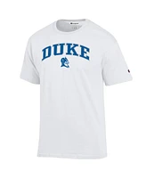 Champion Men's White Duke Blue Devils Arched Logo T-Shirt