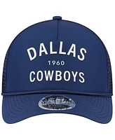 New Era Men's Navy Dallas Cowboys Active Minimalist M-Crown A-Frame 9FORTY Adjustable Hat