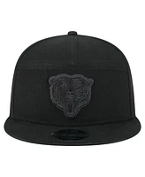 New Era Men's Black Chicago Bears Adventure Canvas Split Panel 9FIFTY Snapback Hat