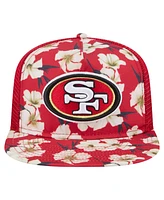 New Era Men's Scarlet San Francisco 49ers Adventure Pattern Golfer Snapback Hat