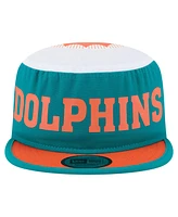New Era Men's Aqua Miami Dolphins Throwback Retro Painter Snapback Hat