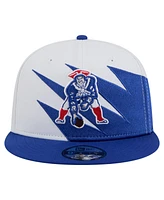 New Era Men's Royal New England Patriots Throwback Jagged 9FiFTY Snapback Hat