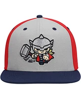Lids Big Boys and Girls Gray Thor Chibi Glow-in-the-Dark Snapback Hat