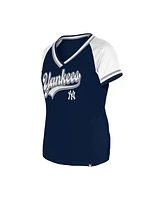 New Era Women's Navy York Yankees Gameday Raglan V-Neck T-Shirt