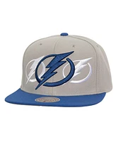 Mitchell & Ness Men's Gray Tampa Bay Lightning Soul Triple Up Snapback Hat
