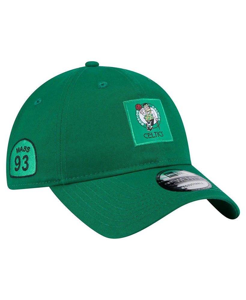 New Era Men's Boston Celtics New Era Kelly Green Victory Grove Patch 9TWENTY Adjustable Hat